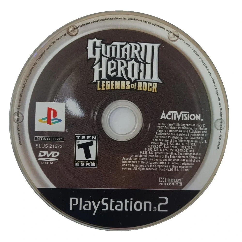 Guitar‎ Hero III Legends of Rock 2007 Playstation 2 Disc Only PS2
